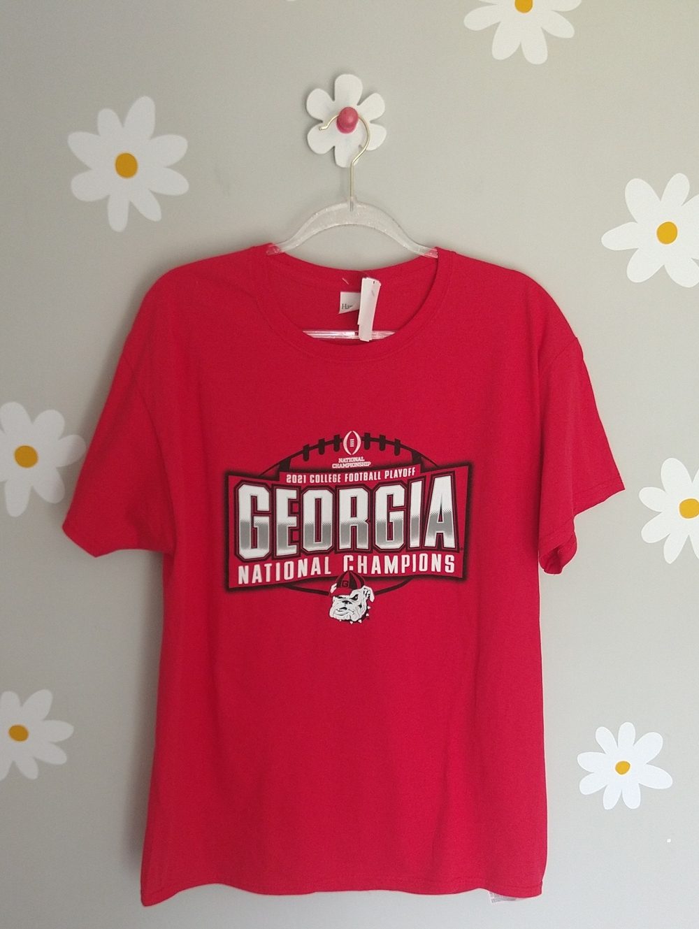 NWT Hanes Georgia Bulldogs National Champions 2021 College Football Playoff Tee